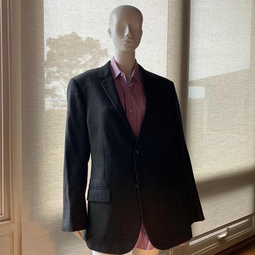 Charcoal gray suit (Alexander McQueen)